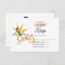 Whimsical Las Vegas Wedding RSVP Card