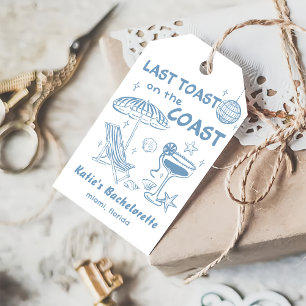 Whimsical Last Toast on Coast Bachelorette Geschenkanhänger