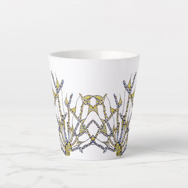 Whimsical Latte Tasse (Doodle - von Hand gezeichne (Vorderseite)