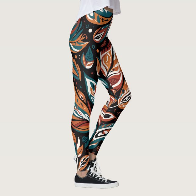 Whimsical Leaves Leggings (Rechts)