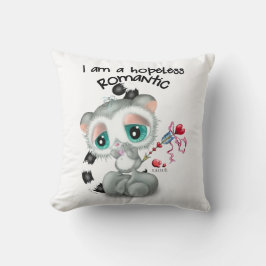 Whimsical Lemur with Heart Arrow – Cozy Love Kissen