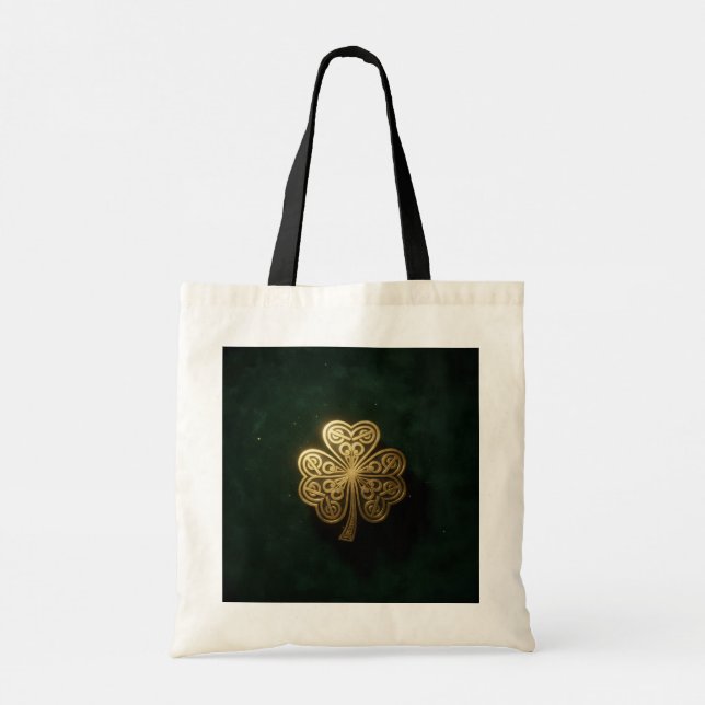 Whimsical Leprechaun Pot of Gold Tote Bag Tragetasche (Rückseite)