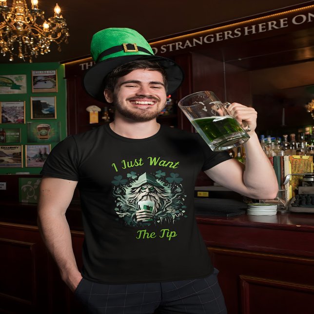Whimsical Leprechaun Savoring a Brew T-Shirt (Von Creator hochgeladen)