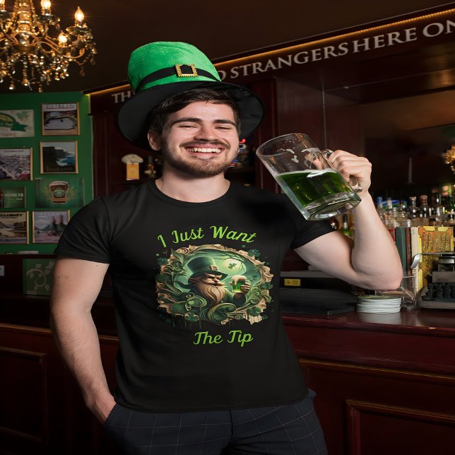Whimsical Leprechaun Savoring a Pint T-Shirt (Von Creator hochgeladen)