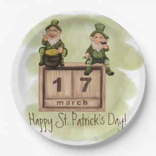 Whimsical Leprechauns St. Patrick's Day Pappteller