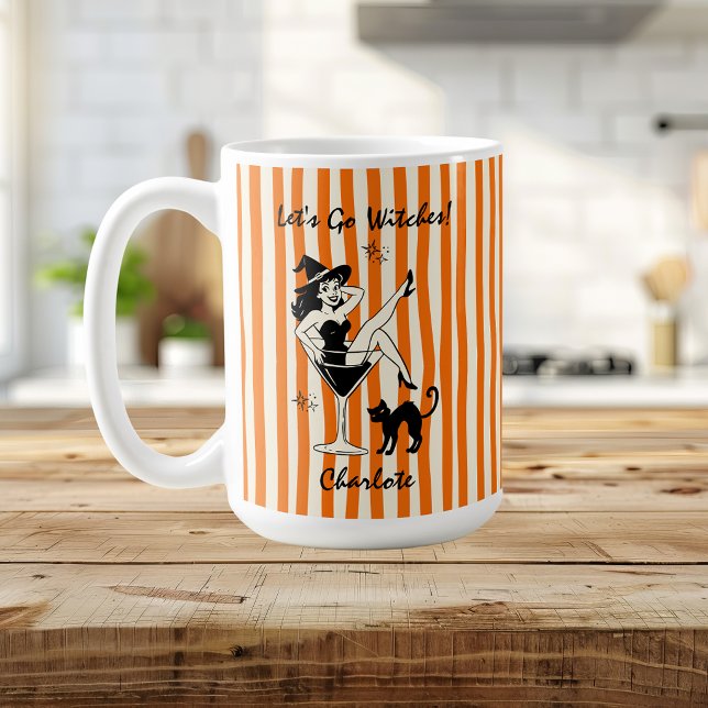 Whimsical Let's Go Hexen Halloween Junggesellinnen Kaffeetasse (Von Creator hochgeladen)