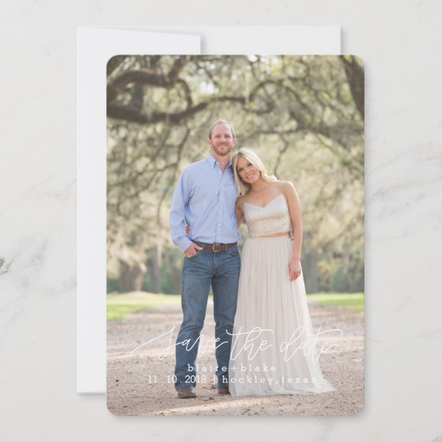 Whimsical Letting Save the Date Card (Vorderseite)