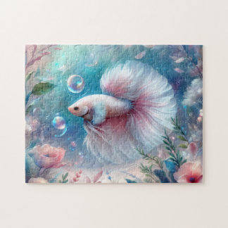 Whimsical Light Pink Betta Fish Puzzle