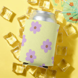 Whimsical Lila & gelb Blume Retro fröhlich Dosenkühler