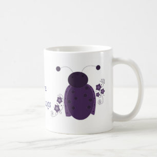 Whimsical Lila Ladybug Tasse