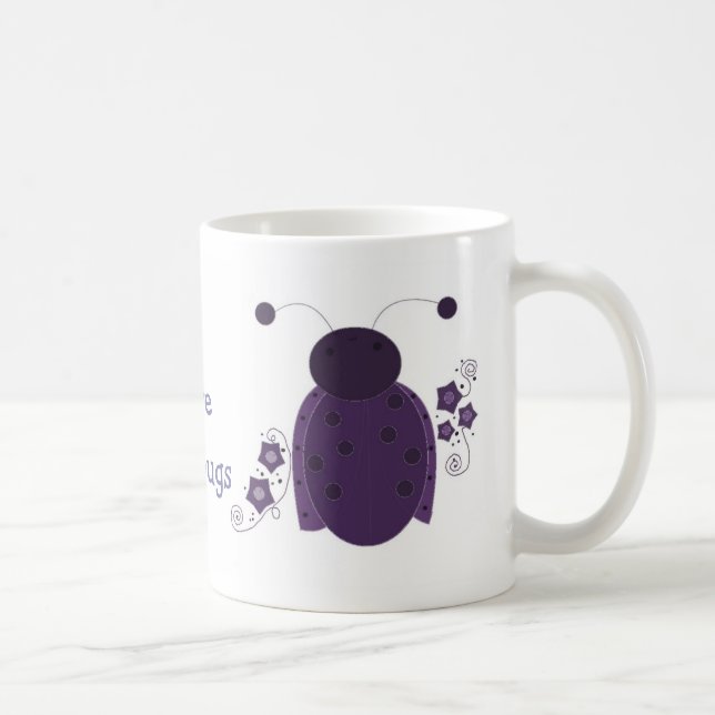 Whimsical Lila Ladybug Tasse (Rechts)