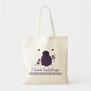 Whimsical Lila Ladybug Tragetasche