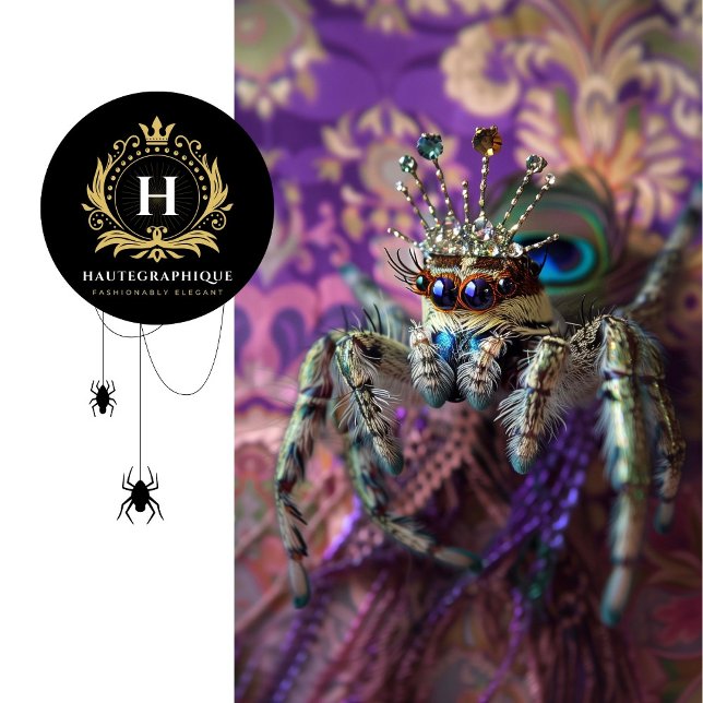Whimsical Lila Regal Spider Art Seidenpapier (Von Creator hochgeladen)