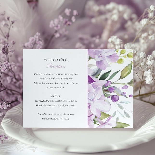 Whimsical Lilac Wedding Reception Einladung (Von Creator hochgeladen)