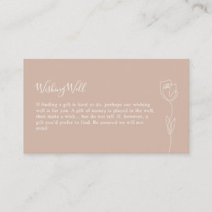 Whimsical Line Rose, die eine gut umschließende Ka Begleitkarte