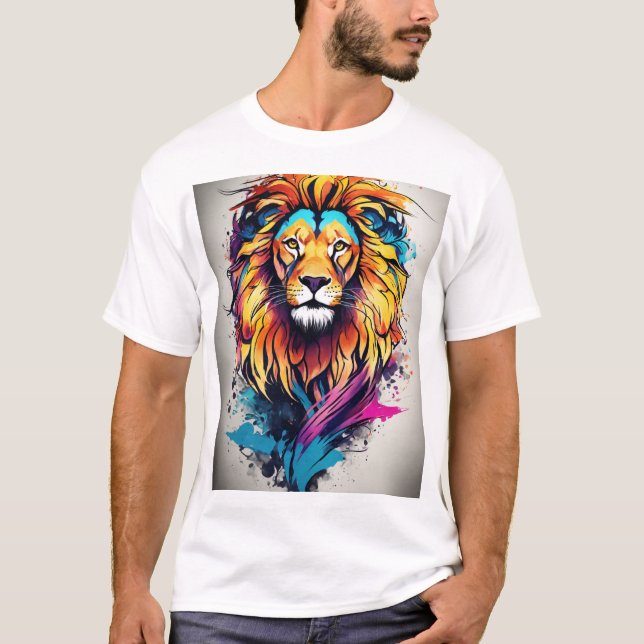 Whimsical Lion Dreamscape T-Shirt (Vorderseite)