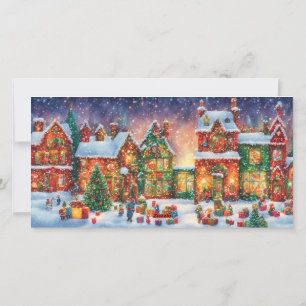 Whimsical Lite Brite Art Christmas 3 Foto Collage Feiertagskarte