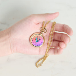 Whimsical Little Bird Watch Necklace Armbanduhr