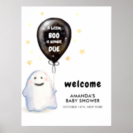 Whimsical Little Boo Balloon Baby Dusche Willkomme Poster