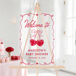 Whimsical Little Sweetheart Baby Shower Welcome Acrylschild