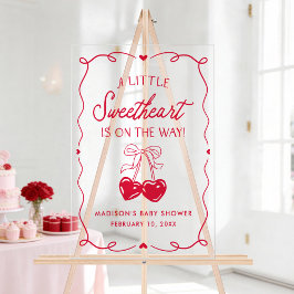 Whimsical Little Sweetheart Baby Shower Welcome Acrylschild