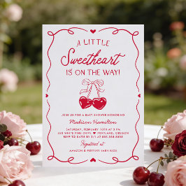 Whimsical Little Sweetheart Valentines Baby Shower Einladung