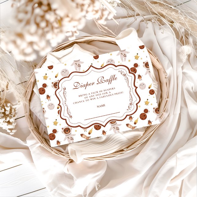 Whimsical Little Universe Baby Show Diapper Raffle Begleitkarte (Von Creator hochgeladen)