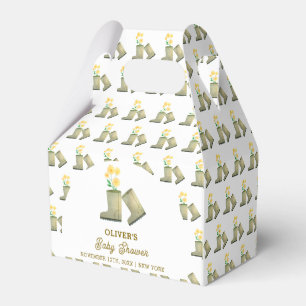 Whimsical lokal gezüchtete Blütenschuhe Babydusche Geschenkschachtel