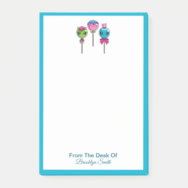 Whimsical Lollypops Post-it Klebezettel (Vorderseite)