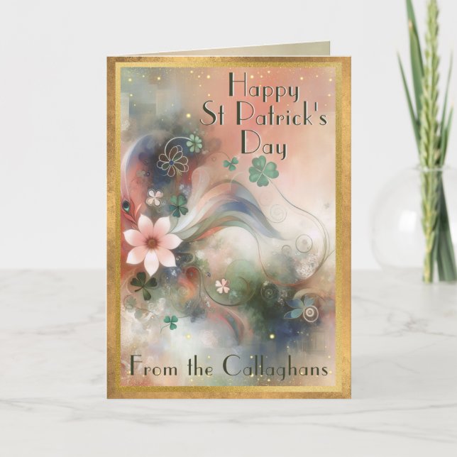 Whimsical Luck of the Irish St Patrick's Day Karte (Vorderseite)