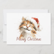 Whimsical lustige niedliche orange Meowy Weihnacht