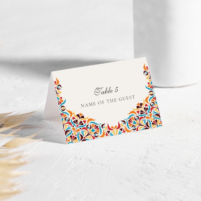 Whimsical Luxury Ivory Floral Style Border Wedding Tischnummer (Von Creator hochgeladen)