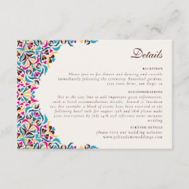 Whimsical Luxus Elfenbein Blumenstrauß Hochzeit Begleitkarte