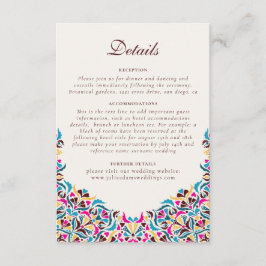 Whimsical Luxus Elfenbein Blumenstrauß Hochzeit Begleitkarte