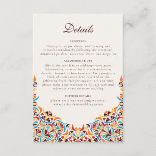 Whimsical Luxus Elfenbein Blumenstrauß Hochzeit Begleitkarte