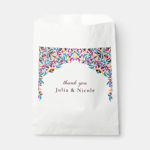 Whimsical Luxus Elfenbein Blumenstrauß Hochzeit Geschenktütchen