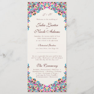 Whimsical Luxus Elfenbein Blumenstrauß Hochzeit Programm