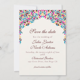 Whimsical Luxus Elfenbein Blumenstrauß Hochzeit Save The Date