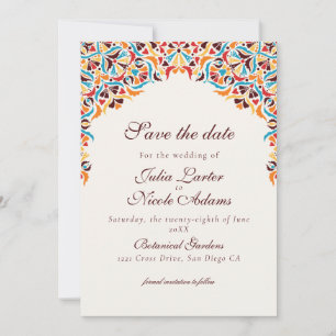 Whimsical Luxus Elfenbein Blumenstrauß Hochzeit Save The Date