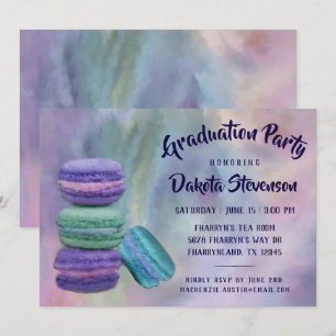 Whimsical Macarons Französische Süßigkeiten Absc Einladung