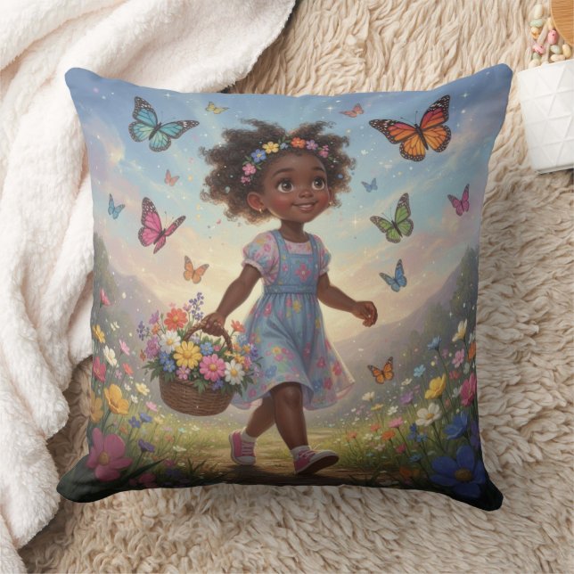Whimsical Mädchen  Kissen (Decke)