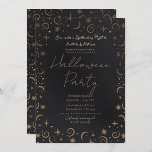 Whimsical Magic Halloween Cocktails Kostüme Party Einladung