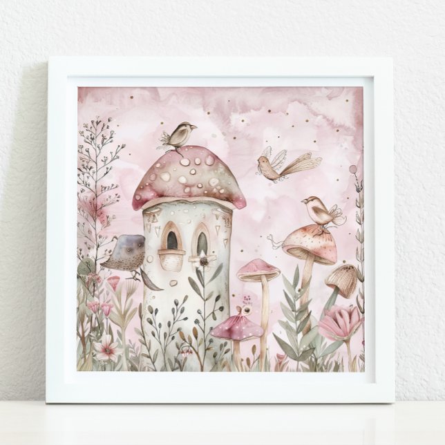 WHIMSICAL MAGIC MUSHROOM GARDEN POSTER (WHIMSICAL MAGICAL MUSHROOM GARDEN POSTER)