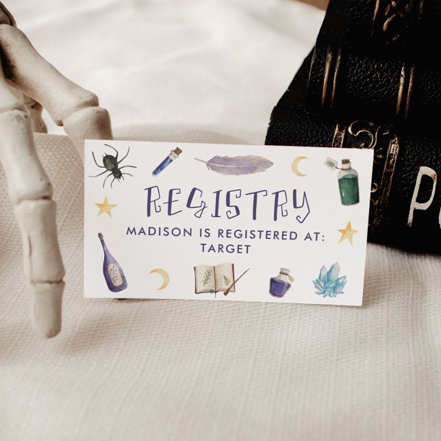 Whimsical Magic Pods QR Code Baby Registry Begleitkarte (Von Creator hochgeladen)