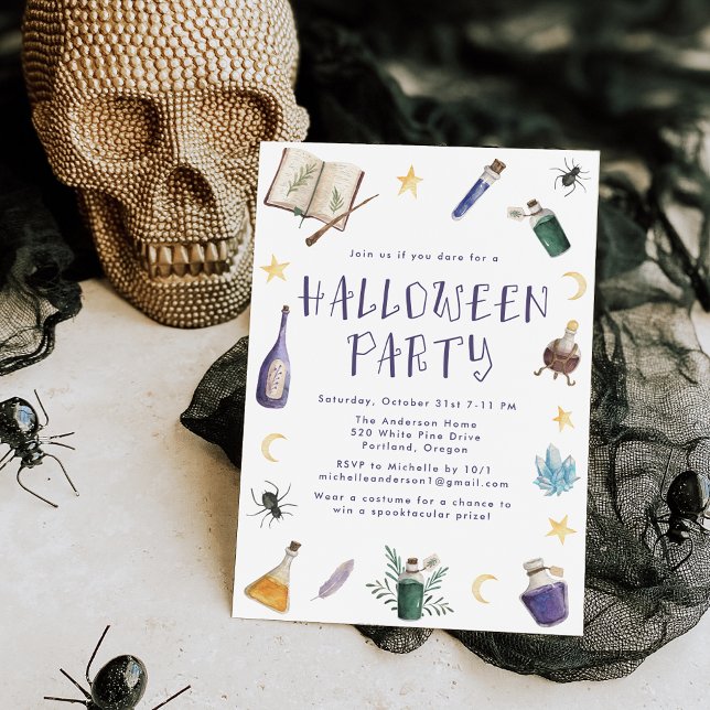 Whimsical Magic Posts Halloween-Party Einladung (Von Creator hochgeladen)