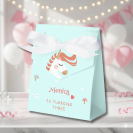 Whimsical magic unicorn Kindergeburtstag Geschenkschachtel