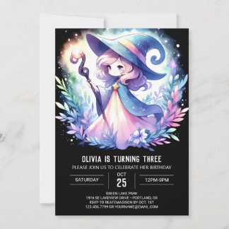 Whimsical Magic Wizard Geburtstag Einladung