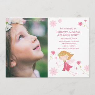 Whimsical Magical Fairy Geburtstag Einladung mit F