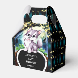 Whimsical Magical Wolf Baby Dusche Geschenkschachtel