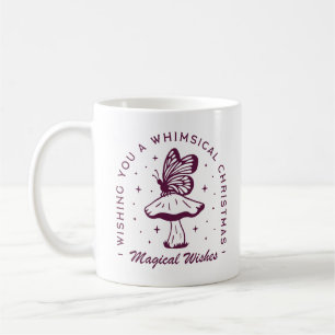 Whimsical magisch Weihnachten lila Hexe Kaffeetasse